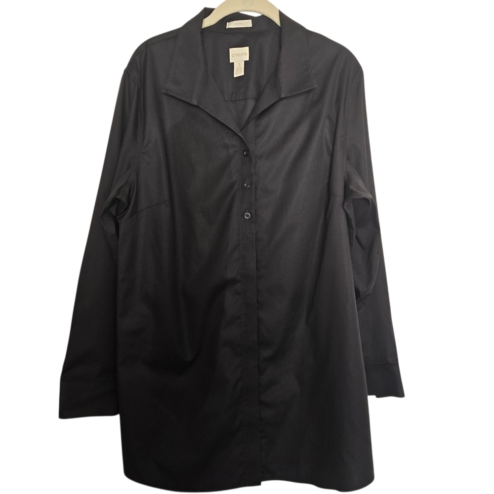 Chico's Elegant Black Button Down Shirt
